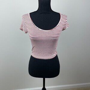 Forever 21 Women's Stripe Crop top- Small